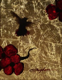 PATRICK GUYTON Gold Bird Mixed Media