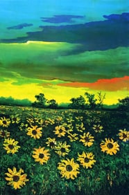 DAVID NAJAR landscape Seriolithograph