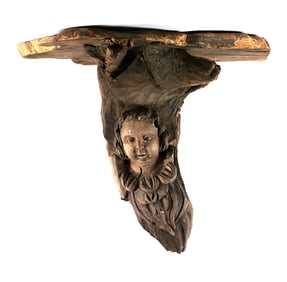 19C Spanish Colonial Cherub Shelf