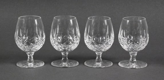 4 Waterford Lismore Brandy Snifters