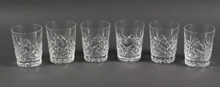 6 Waterford Lismore Double Old Fashioned Glasses