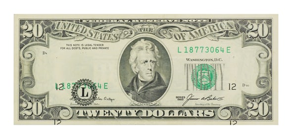 Currency: 1985 $20 MISPRINT Error