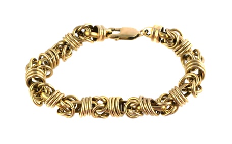 14K Gold Byzantine Bracelet
