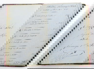1852 Boston "Daily Cash Book" of Joseph W. Allyne