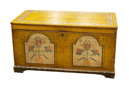 Antique Dated 1827 Swedish Blanket Chest