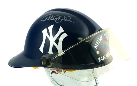 Signed NY Firefighter Helmet Jeter & Dent COA