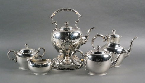 Whiting Louis XV Sterling Tea & Coffee Set