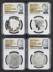 2024 Morgan & Peace Silver Dollars NGC PF70