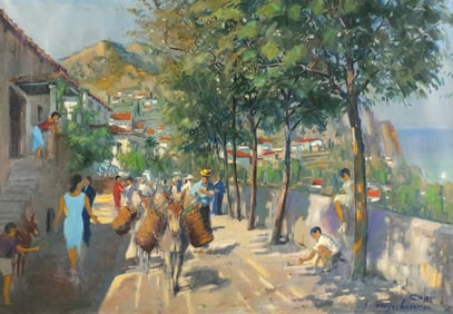 Johannes Meyer Andersen, Capri, Oil on Canvas