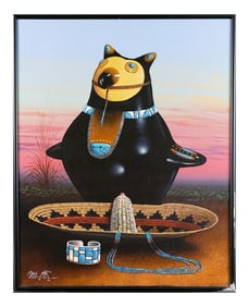 JACKIE BLACK, Navajo Painting on Canvas