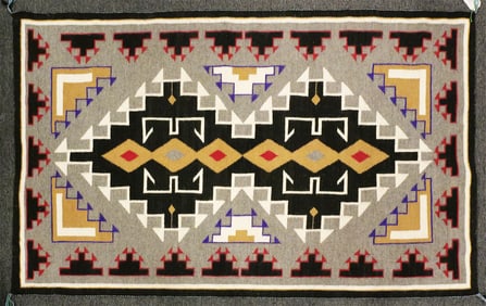 Teec Nos Pos Navajo Rug by Ruth Yabney