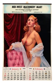 1960 Pinup Calendar Rita Hayworth Look Alike