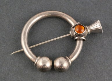 Antique Silver Penannular Cloak Pin