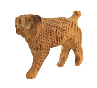 AARON MOUNTZ Carving of a Dog