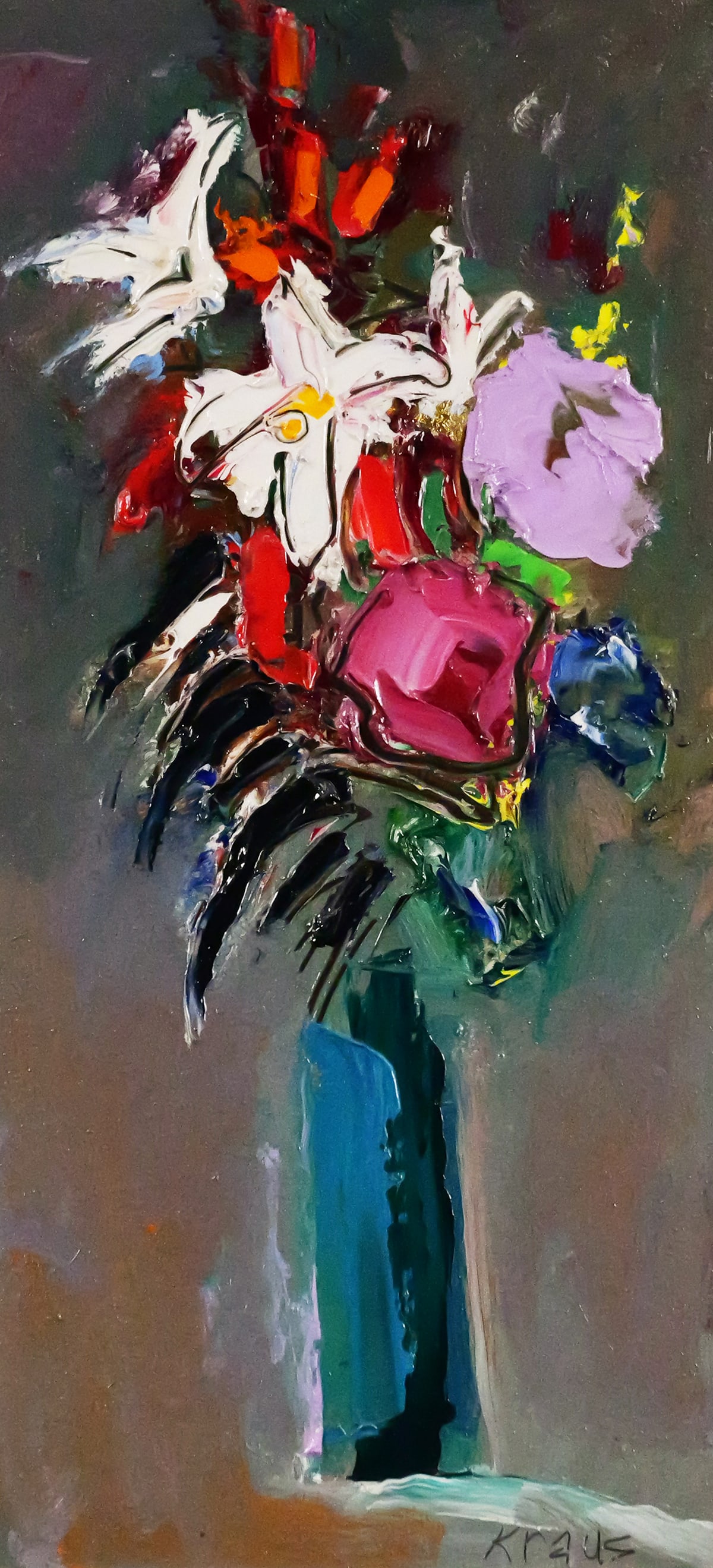 HAROLD KRAUS, "Cutting Edge" Floral Still Life (1 of 4)