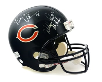 Chicago Bears Helmet Perry & Urlacher COA