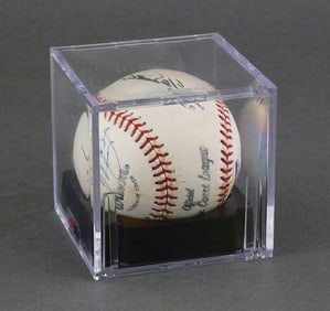 Joe DiMaggio Lefty Gomez Signed Ball PSA/DNA