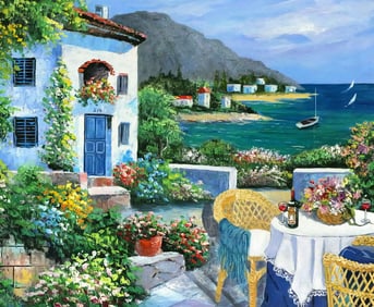 BOHLMANN Oil Painting, Colors of Mediterranean