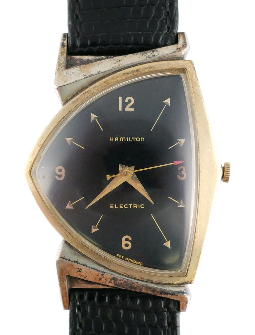 Hamilton Pacer Electric Watch: Hamilton Pacer Electric wristwatch. Originally introduced in 1957, the Pacer and Ventura hold the distinction of being the worlds first battery-powered electric wristwatches and remains a celebrated s