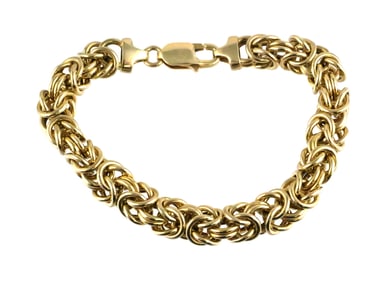 14K Gold Byzantine Bracelet
