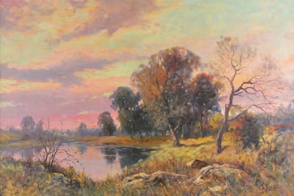 E.H. ALLERTON, Oil on Canvas Landscape
