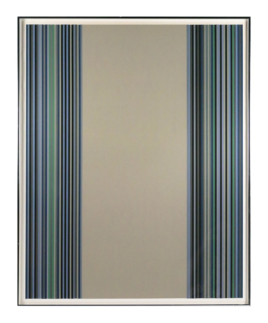 GENE DAVIS Vertical Stripe Serigraph - 2