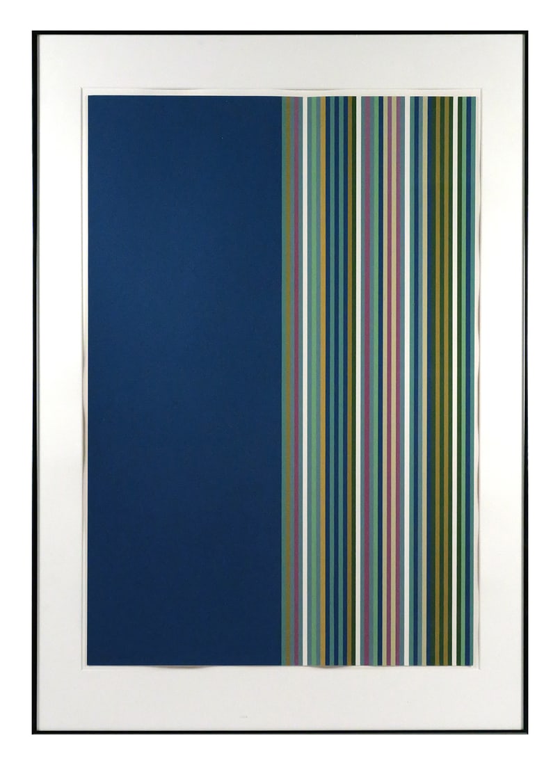 GENE DAVIS Vertical Stripe Serigraph - 2