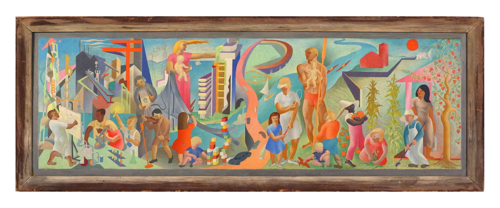 WPA Mural Gouache Study - 2