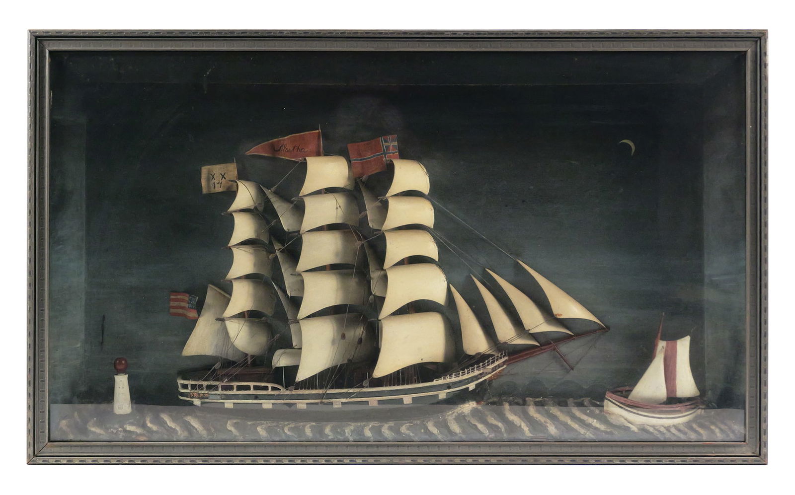 19th C. Folk Art Ship Model Diorama (1 of 4)