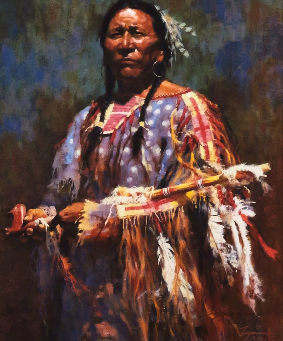 HOWARD TERPNING Native American Lithograph