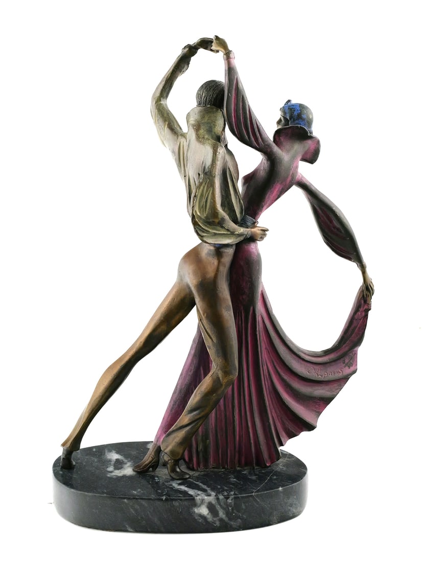 Bronze Chiparus Tango Statue - 3