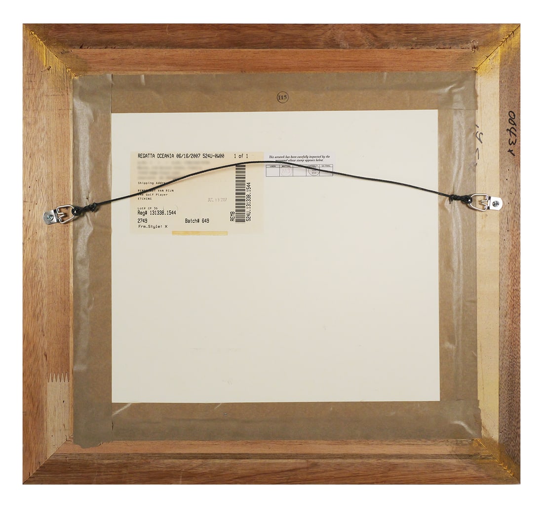 REMBRANDT The Golf Player Etching - 3