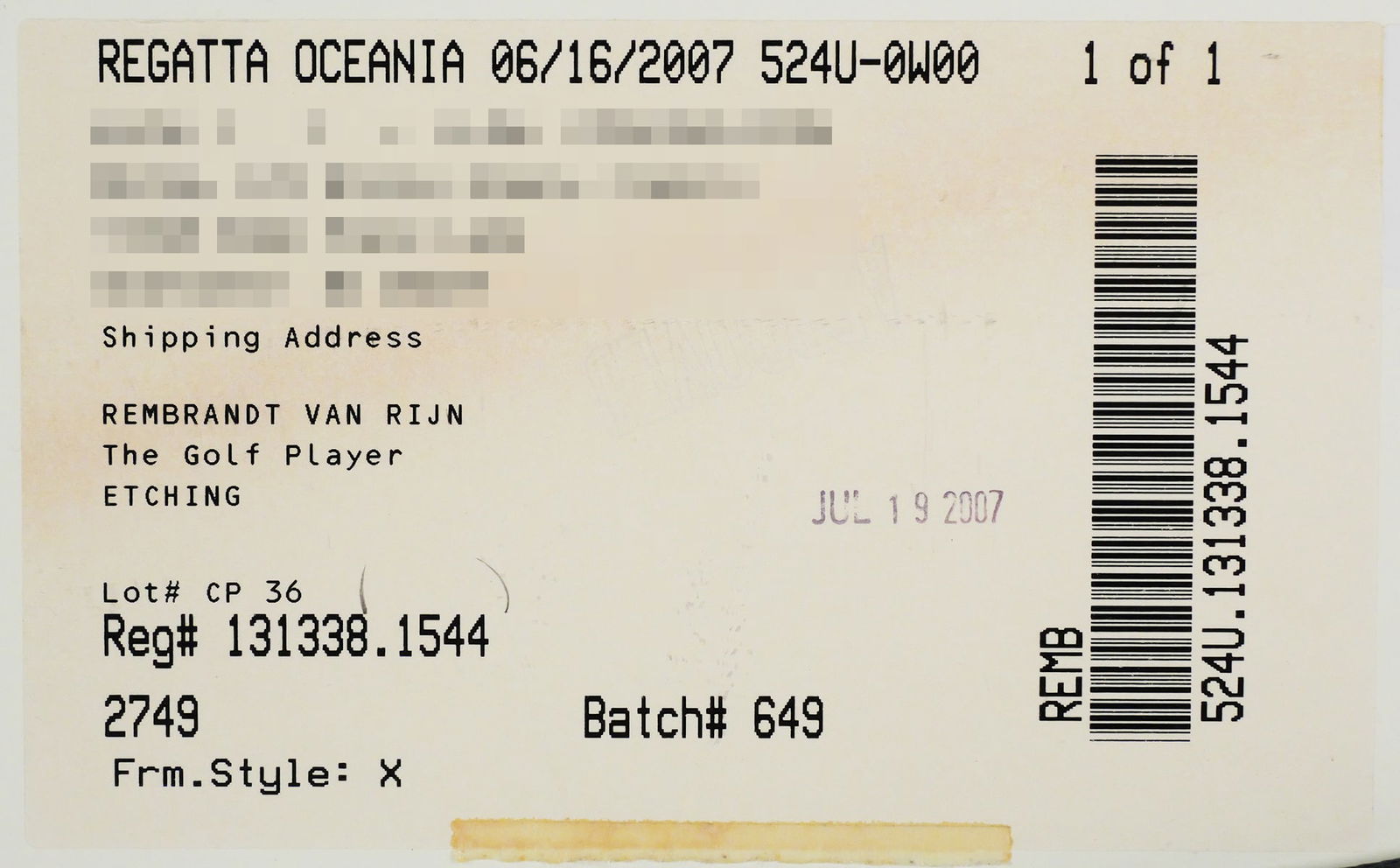 REMBRANDT The Golf Player Etching - 4