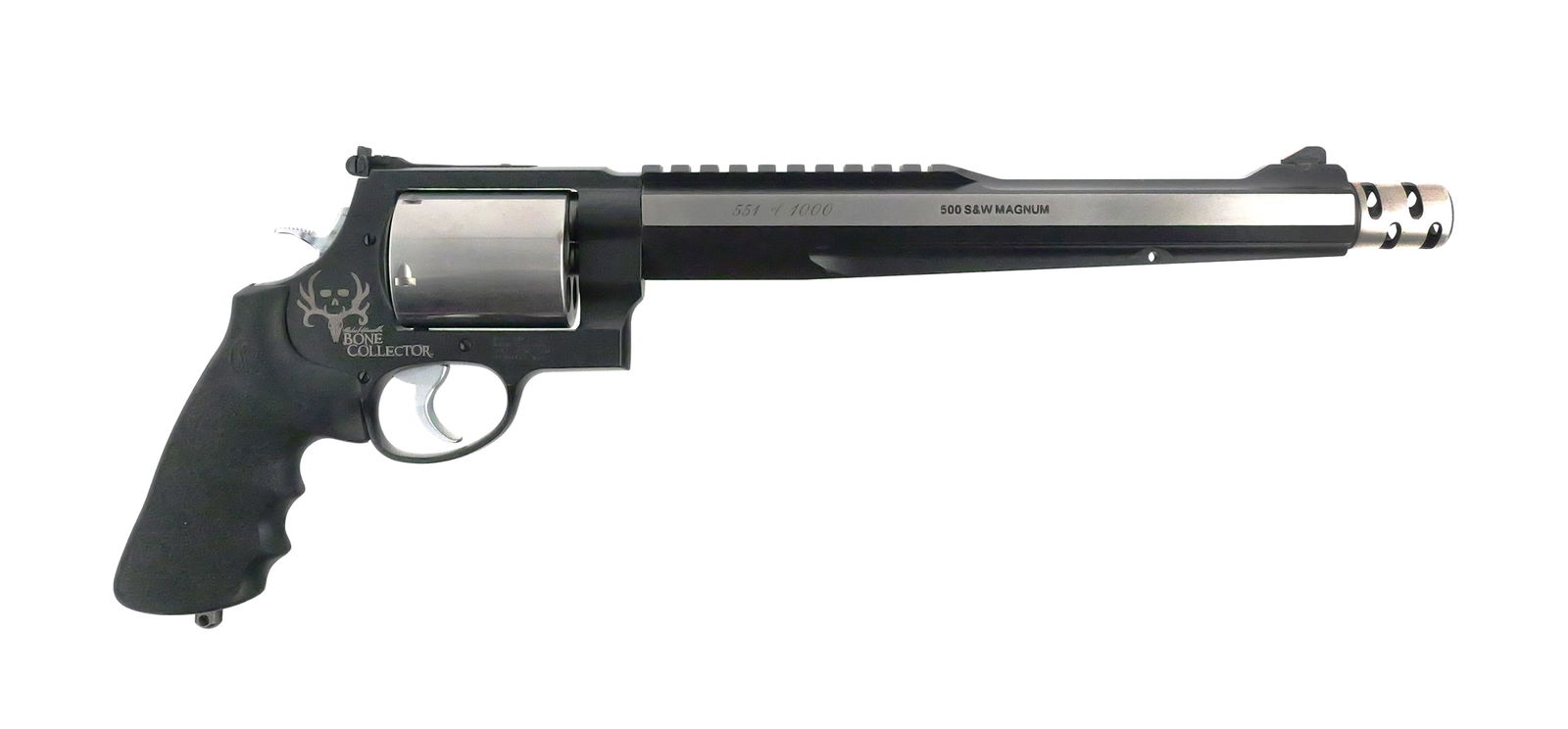 Smith & Wesson Model 500 "Bone Collector": Smith & Wesson Performance Center Model 500 chambered in .500 S&W Magnum. Serial #CDH7195. Limited "Bone Collector" edition as documented in Supica & Nahas, Standard Catalog of Smith & Wesson.