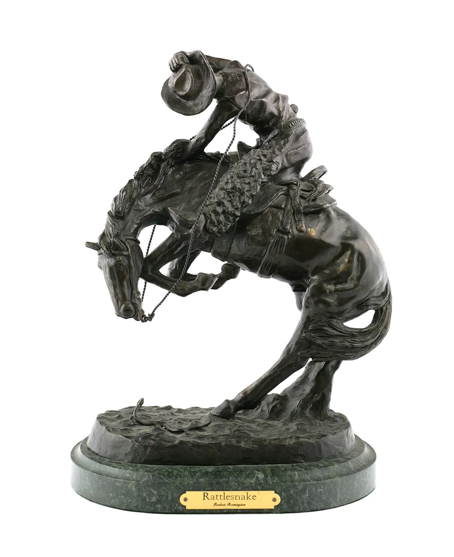 Remington Bronze, Rattlesnake Sculpture (1 of 4)