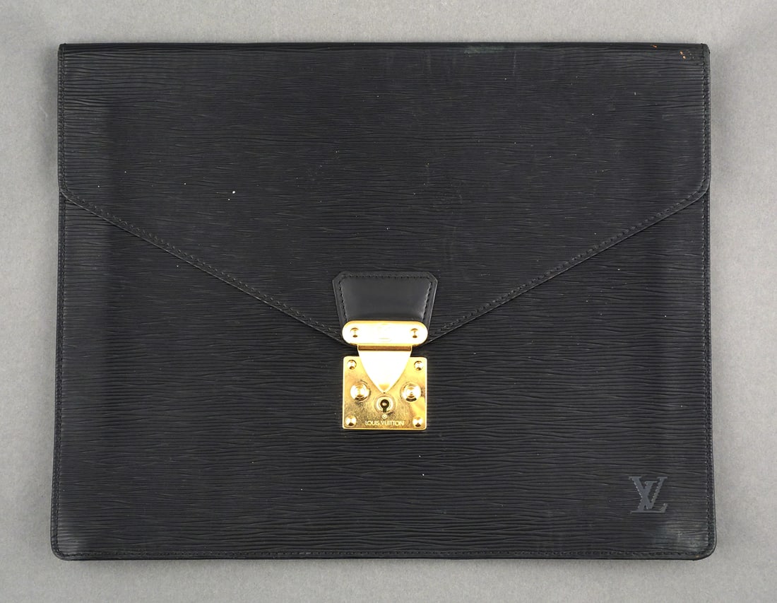 Louis Vuitton Epi Porte Documents Senateur COA: Louis Vuitton Epi Porte Senateur Document Holder. COA. Measures 14-1/4" x 11-1/4". This item can be shipped in-house. Multiple lot combined shipping may require 3rd Party shipping.