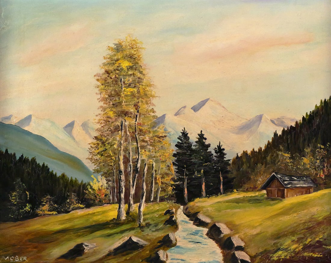 MOSER Mountain Landscape Painting (1 of 4)