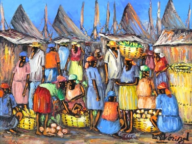 WILNER CHERIZOL Marketplace Painting