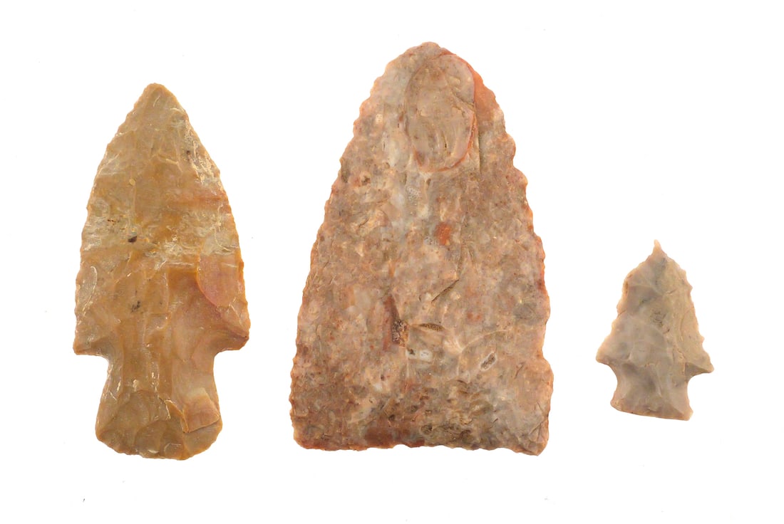 Group of 3 Archaic Paleo Points Arrowheads (1 of 2)