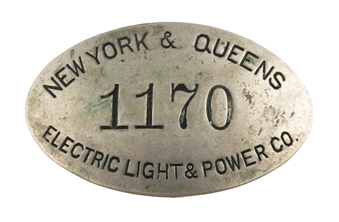 New York & Queens Electric Light & Power Badge (1 of 3)