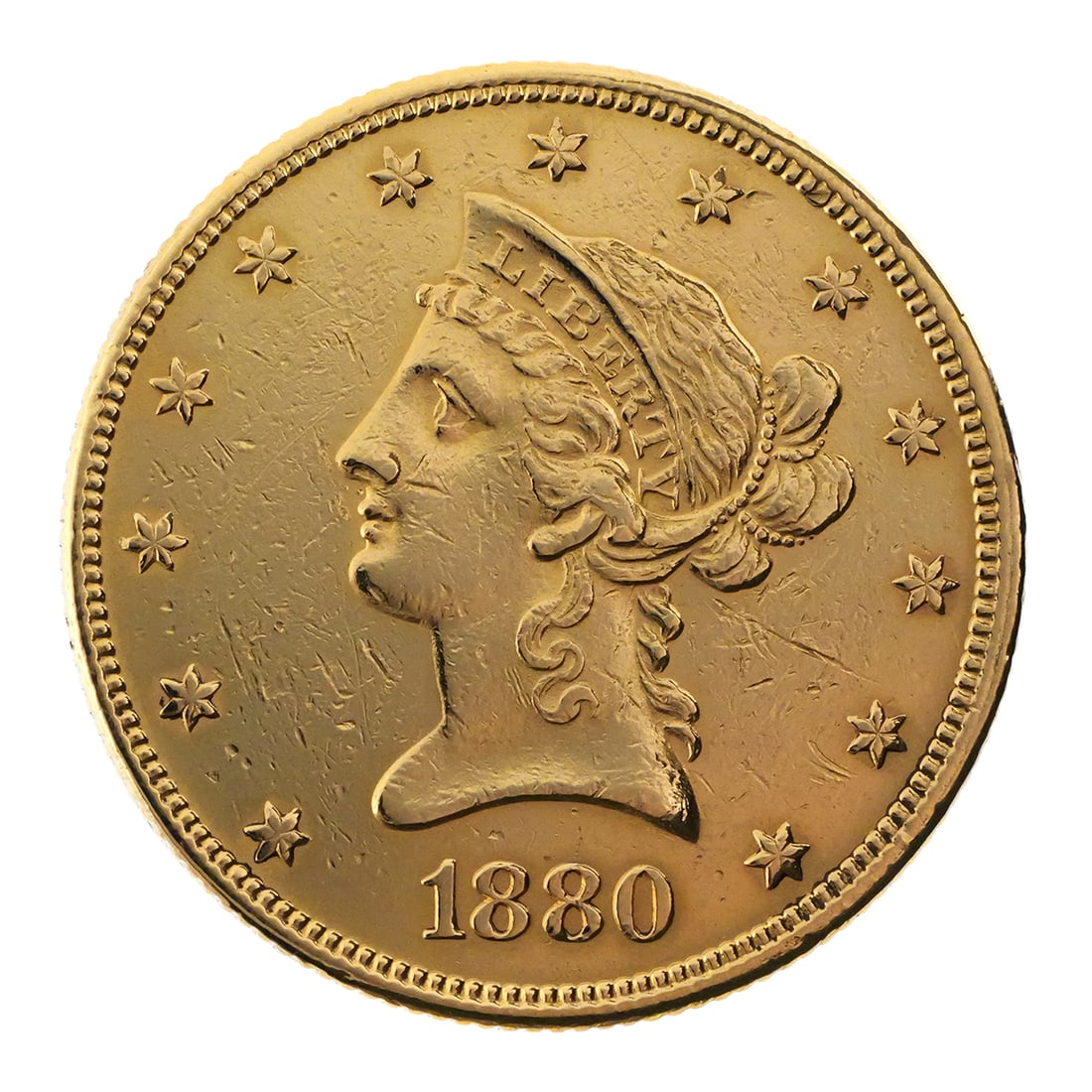 1880 U.S. Gold $10 Eagle Coin (1 of 2)
