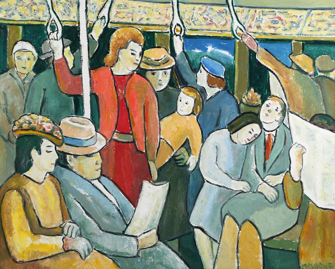 MORTIMER BORNE Transportation Scene Ptg (1 of 3)