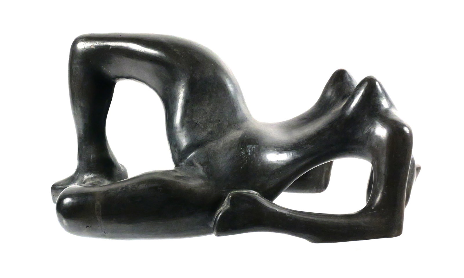 Manuel Felguerez Barra Terracotta Sculpture: Manuel Felguerez Barra Style Terracotta Reclining Woman sculpture. Measures approx 20" long x 10" tall x 11" wide. This item will need to be shipped by a packing company of your choice. We maintain a 