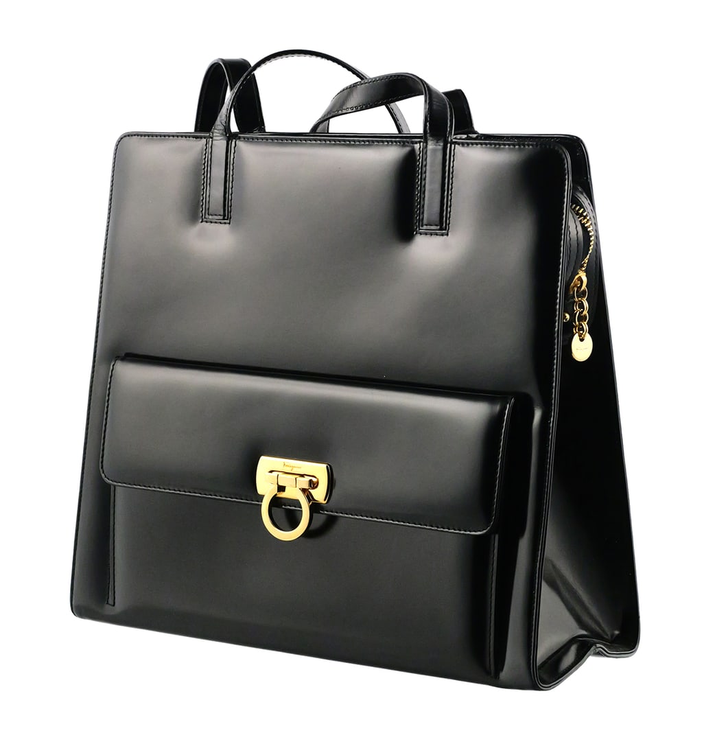 Vtg FERRAGAMO Gancini Shoulder Bag (1 of 5)