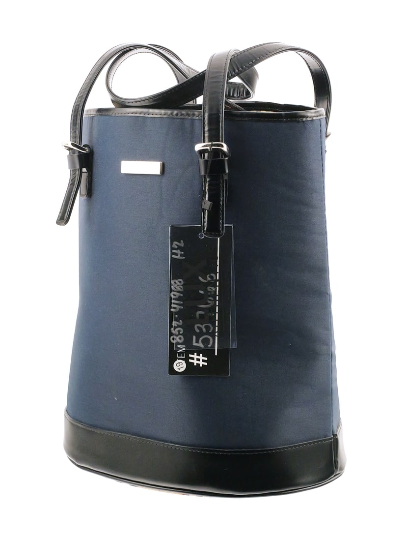 Burberry Blue Label Nova Check Tote Bag Black: Burberrys of London Blue Label Nova Check Nylon Tote Bag Black, No. BT601-470. Made in Japan for Sanyo Shokai pre-1999. Measures 13" wide x 12-3/4" tall x 8" deep. Straps measure 9" from top of bag.