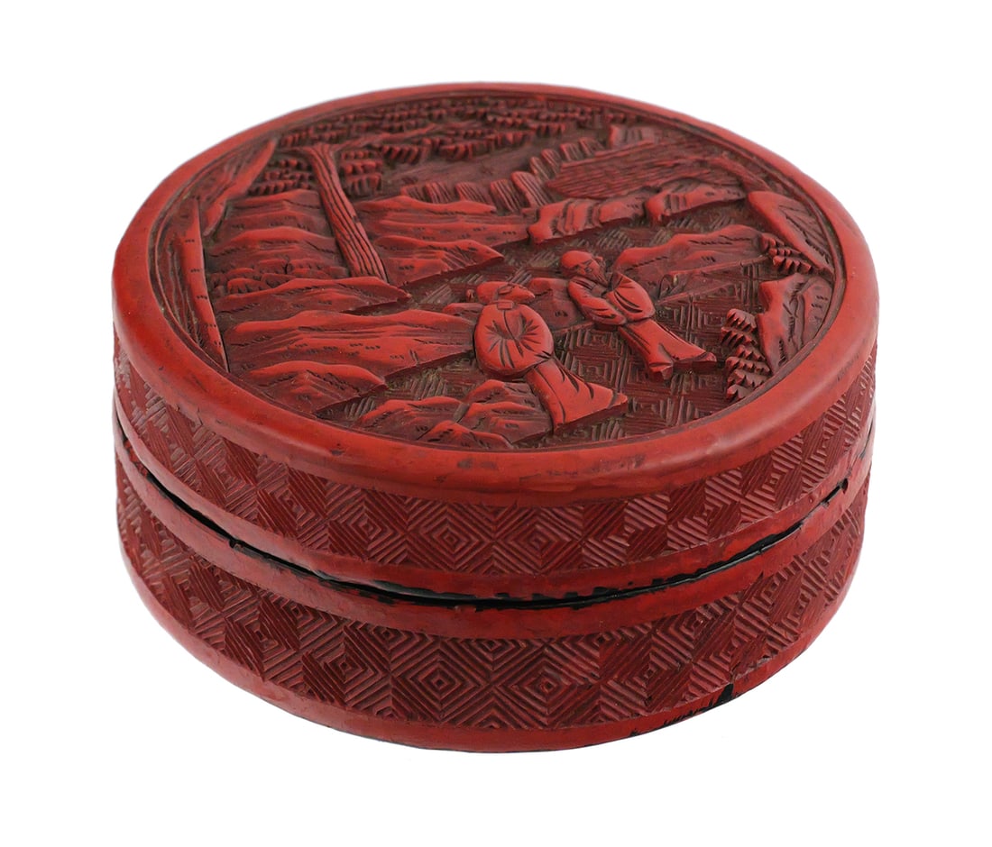Antique Chinese Cinnabar Box (1 of 3)