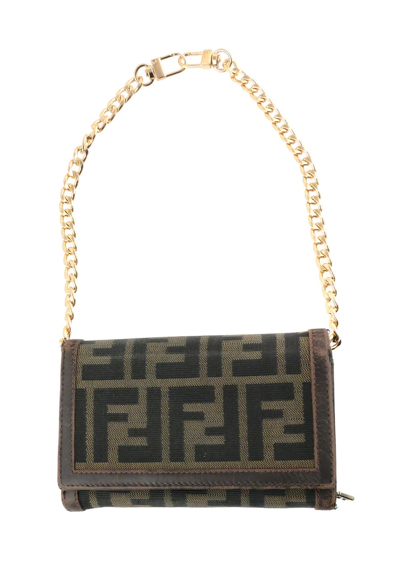 Fendi Zucca Canvas Leather Wallet: Fendi Zucca Canvas Leather Short Wallet , No.2266.31052.009. Measures 6" x 3-3/4" x 1-1/4" Unconditionally guaranteed to be authentic. This item can be shipped in-house. Multiple lot combined