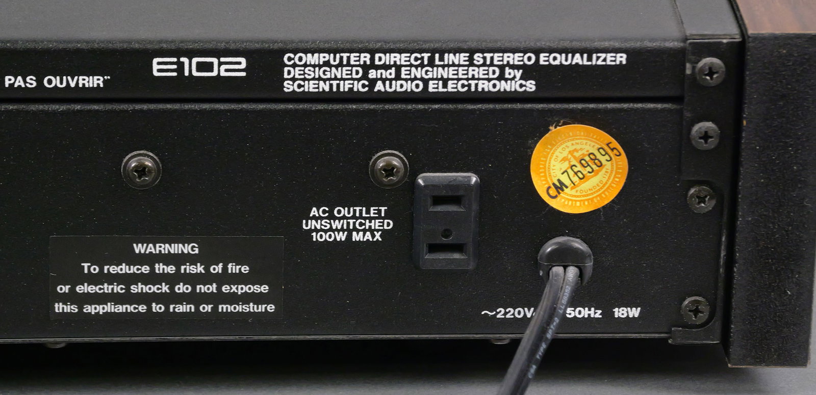 SAE E102 Stereo Equalizer - 3