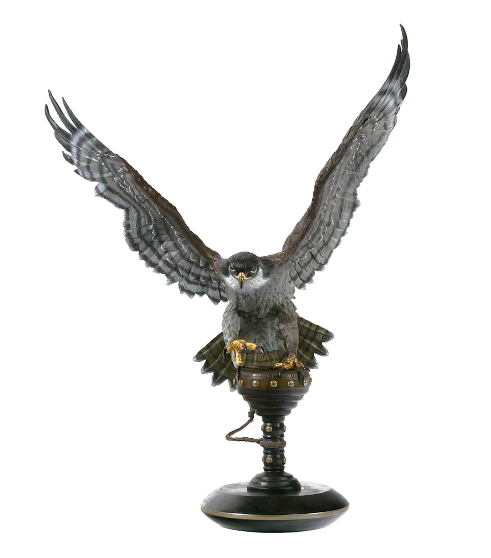 CHESTER FIELDS, Falcon Bronze Statue - 2