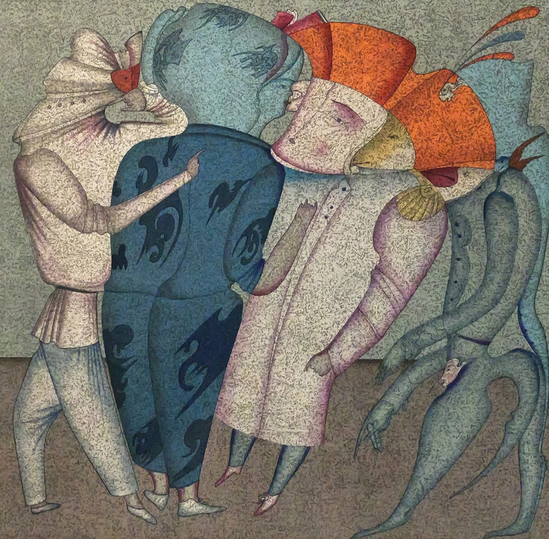 MIHAIL CHEMIAKIN Conversation 1979 Original Litho (1 of 4)